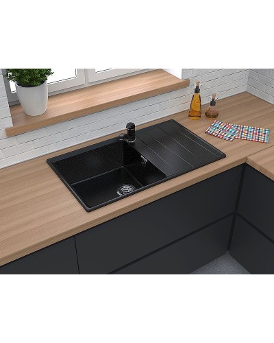 Кухонная мойка GranFest Level GF-LV-860L Черная