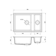 Кухонная мойка GranFest Level GF-LV-760K Песочная