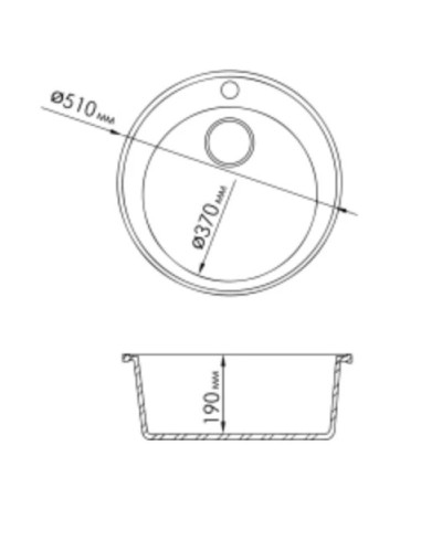 Кухонная мойка бежевый Rossinka RS51R-Beige-Granite