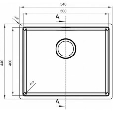 Кухонная мойка Florentina Оптима-500 OHM.500.400.В.10.S.10 Нержавеющая сталь сатинированная