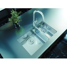 Кухонная мойка Florentina Оптима-740 OHM.460/220.400.В.20.S.10 Нержавеющая сталь сатинированная