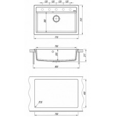 Кухонная мойка Florentina Липси-770 20.440.E0770.105 Коричневая