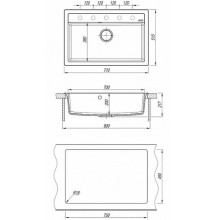 Кухонная мойка Florentina Липси-770 20.440.E0770.107 Песочная