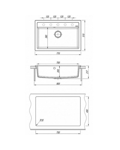 Кухонная мойка Florentina Липси-770 20.440.E0770.107 Песочная
