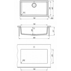 Кухонная мойка Florentina Вега-700 22.435.E0700.305 Грей