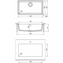 Кухонная мойка Florentina Вега-700 22.435.E0700.202 Шампань