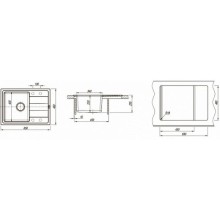 Кухонная мойка Florentina Комби-650 21.390.B0650.302 Антрацит