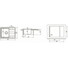 Кухонная мойка Florentina Комби-650 21.390.B0650.302 Антрацит