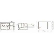 Кухонная мойка Florentina Комби-860К 21.410.D0860.202 Шампань