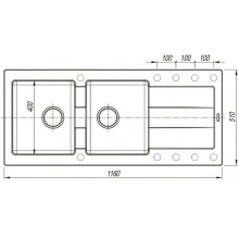 Кухонная мойка Florentina Комби-1160 21.415.E1160.202 Шампань