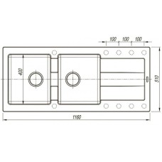 Кухонная мойка Florentina Комби-1160 21.415.E1160.202 Шампань