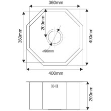Кухонная мойка Melana Profline Octavia D400B Графит