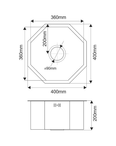 Кухонная мойка Melana Profline Octavia D400B Графит