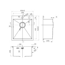 Кухонная мойка ZorG 45 PVD4551GRAFIT Графит