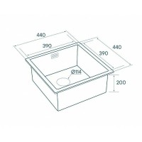 Кухонная мойка Paulmark Aller 44 PM904444-BG Брашированное золото