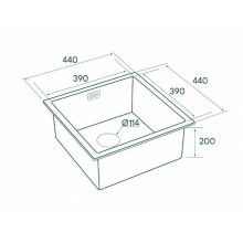 Кухонная мойка Paulmark Aller 44 PM904444-BG Брашированное золото