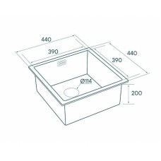 Кухонная мойка Paulmark Aller 44 PM904444-BG Брашированное золото