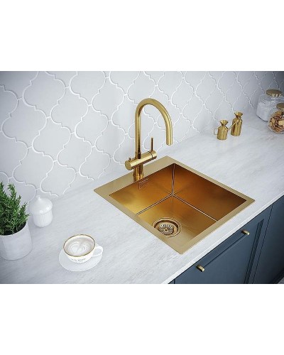 Кухонная мойка Paulmark Neckar 45 PM804551-BG Брашированное золото