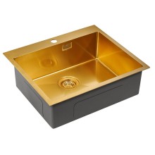 Кухонная мойка Paulmark Isar 59 PM805951-BG Брашированное золото