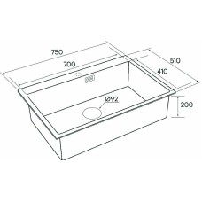 Кухонная мойка Paulmark Saar 75 PM807551-BG Брашированное золото