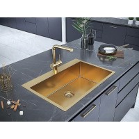 Кухонная мойка Paulmark Saar 75 PM807551-BG Брашированное золото