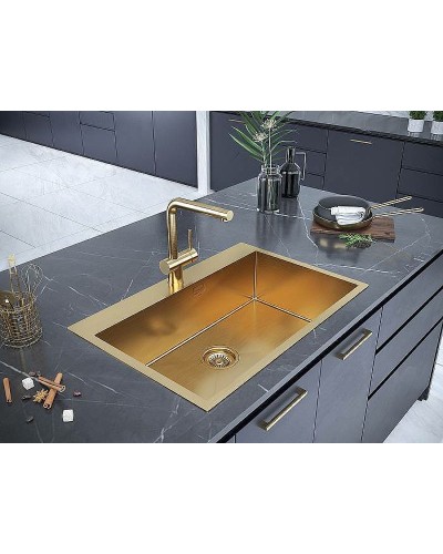 Кухонная мойка Paulmark Saar 75 PM807551-BG Брашированное золото