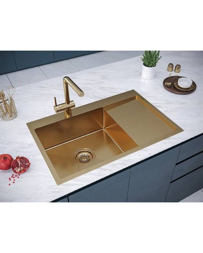 Кухонная мойка Paulmark Elde 78 R PM807851-BGR Брашированное золото