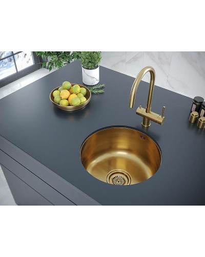 Кухонная мойка Paulmark Werra 46 PM404646-BG Брашированное золото