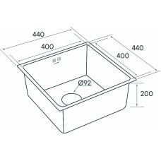 Кухонная мойка Paulmark Lassan 44 PM304444-BS Брашированная сталь