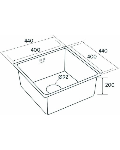 Кухонная мойка Paulmark Lassan 44 PM304444-GM Вороненая сталь