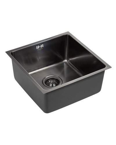 Кухонная мойка Paulmark Lassan 44 PM304444-GM Вороненая сталь