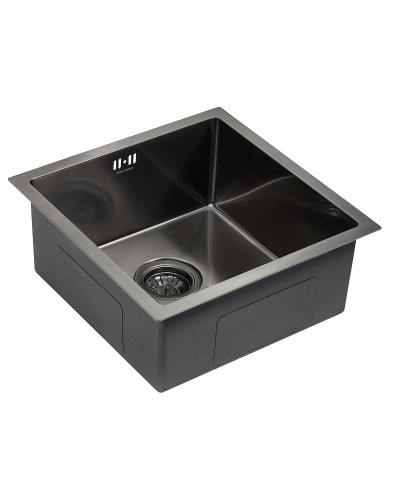 Кухонная мойка Paulmark Gerberg 44 PM214444-GM Вороненая сталь