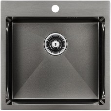Кухонная мойка Paulmark Kroner 51 PM215151-GM Вороненая сталь