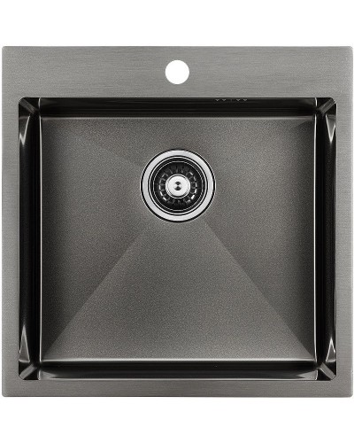 Кухонная мойка Paulmark Kroner 51 PM215151-GM Вороненая сталь