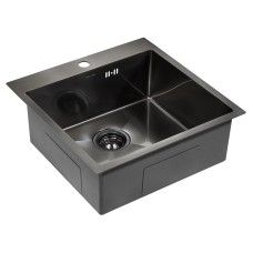 Кухонная мойка Paulmark Kroner 51 PM215151-GM Вороненая сталь