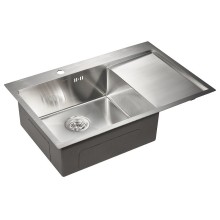 Кухонная мойка Paulmark Atlan 78 L PM217851-BSL Брашированная сталь