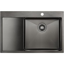 Кухонная мойка Paulmark Atlan 78 R PM217851-GMR Вороненая сталь