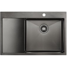 Кухонная мойка Paulmark Atlan 78 R PM217851-GMR Вороненая сталь