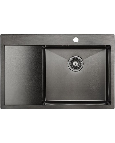 Кухонная мойка Paulmark Atlan 78 R PM217851-GMR Вороненая сталь