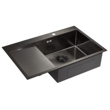 Кухонная мойка Paulmark Atlan 78 R PM217851-GMR Вороненая сталь