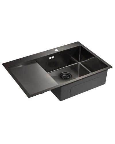 Кухонная мойка Paulmark Atlan 78 R PM217851-GMR Вороненая сталь