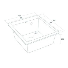 Кухонная мойка Paulmark Zemar 46 PM104651-QU Кварц