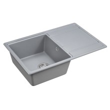 Кухонная мойка Paulmark Flugen 78 PM217850-GRM Серый металлик