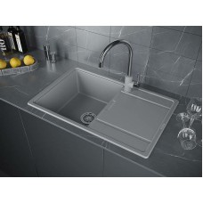 Кухонная мойка Paulmark Flugen 78 PM217850-GRM Серый металлик