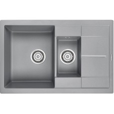 Кухонная мойка Paulmark Feste 77 PM237850-GRM Серый металлик