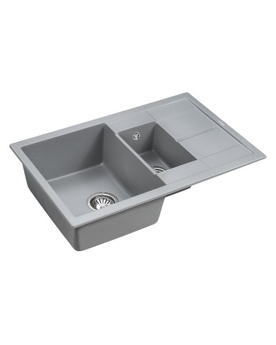 Кухонная мойка Paulmark Feste 77 PM237850-GRM Серый металлик