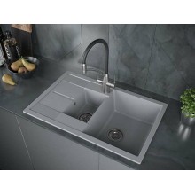Кухонная мойка Paulmark Feste 77 PM237850-GRM Серый металлик
