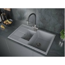 Кухонная мойка Paulmark Feste 77 PM237850-GRM Серый металлик
