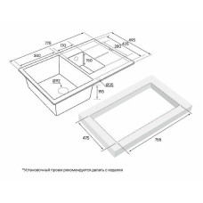 Кухонная мойка Paulmark Feste 77 PM237850-GRM Серый металлик