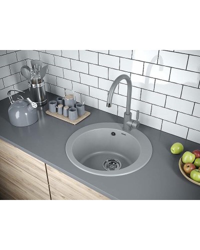 Кухонная мойка Paulmark Gelegen 48 PM404800-GRM Серый металлик